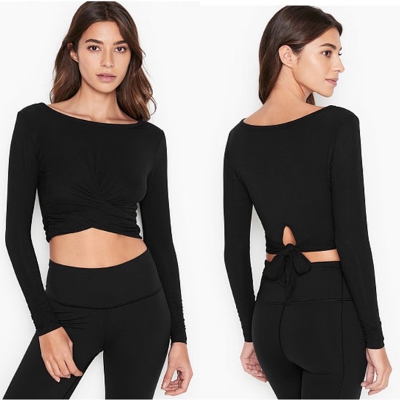 Victoria's Secret Tops - Victoria’s Secret Heavenly Supersoft Modal Long Sleeve Twist Tee NWT